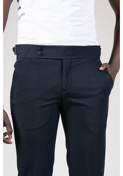 Perpant Slimfit Kemer Tokalı Yazlık Kumaş Pantolon Lacivert