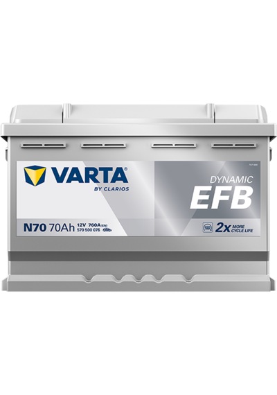 Varta Dynamic Efb N70 Start-stop 12 V 70 Ah 760 Cca Akü-yerinde Montaj