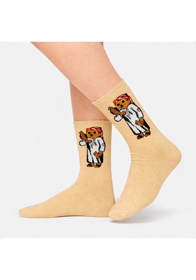 Carnaval Socks Kuşlu Bear Desenli Tenis Çorap Çok Renkli