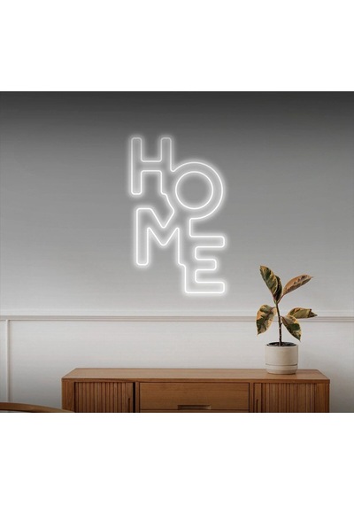 Home Yazılı Neon Tabela Beyaz