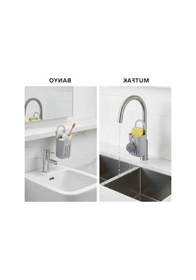 Askılı Akıllı Lavabo Süngerliği - Drenajlı, Kompakt Tasarım 10x18 Cm 0