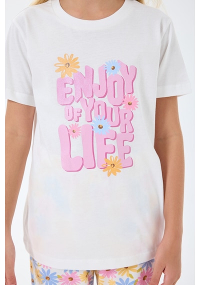 Rolypoly Kız Çocuk Beyaz Pijama Takım Rp3782-c-v1 Beyaz