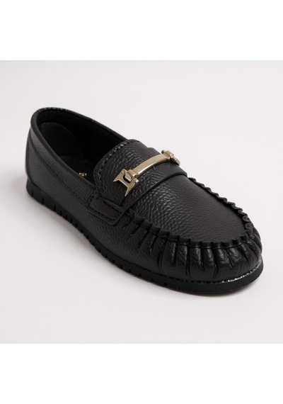 Dosa Shoes Kadın Babet Taba Zincir Tokalı Hafif Rahat Taban Şık Günlük Ayakkabı Siyah
