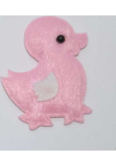 Civciv Pembe Süsleme Kumaş Sticker 100 Adet Pembe