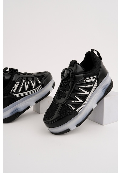Muggo Sky Çocuk Işıklı Patenli Tekerlekli Sneaker Spor Ayakkabı Siyah