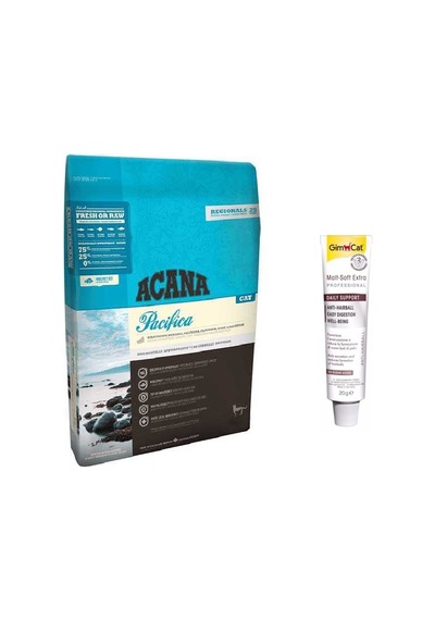 Acana Pacifica Cat Balıklı Tahılsız Kedi Maması 1800 G + Gimcat Hairball Malt Paste Extra 20 G