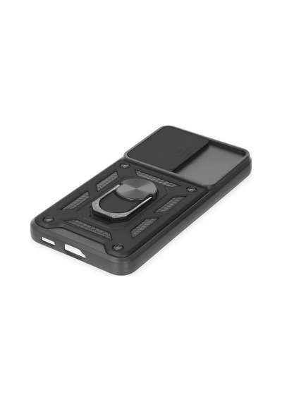Samsung Galaxy S24 Kılıf Pars Lens Yüzüklü Silikon - Siyah