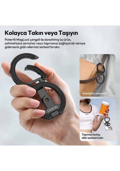 Ulanzi Ma02 Maglock Dual Manyetik Telefon Standı Gümüş - C118