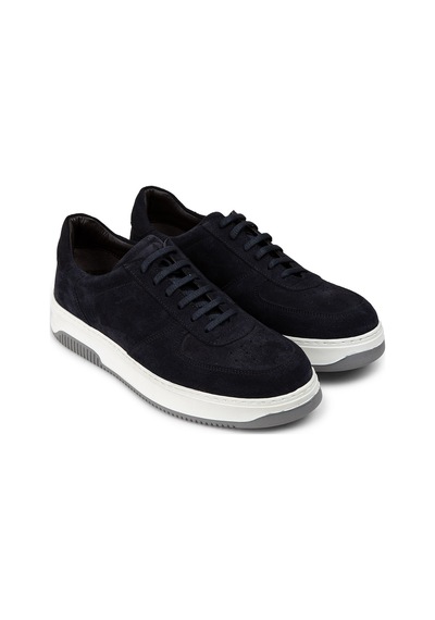 Deery Hakiki Süet Lacivert Erkek Sneaker Ayakkabı - 01965Mlcve03 Lacivert