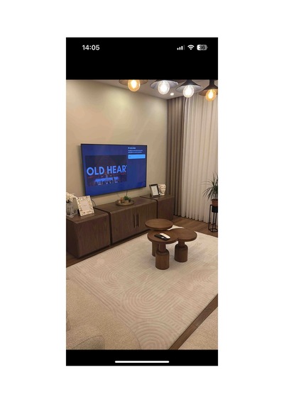 Ihlamur Wood Design Oluklu Üçlü Mantar Sehpa Ceviz Rengi Ahşap