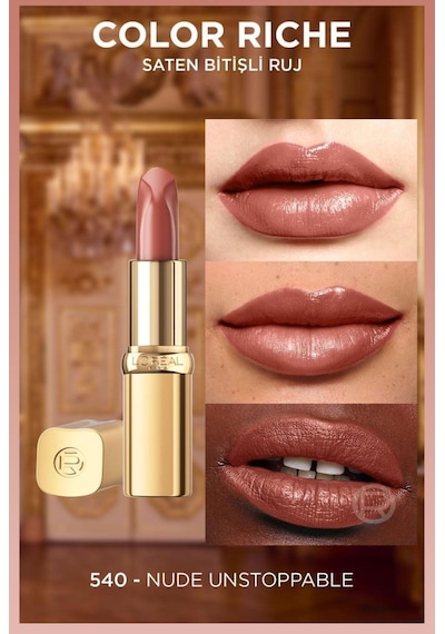 L'Oreal Paris Color Riche Saten Bitişli Ruj 540 Nude Unstoppable