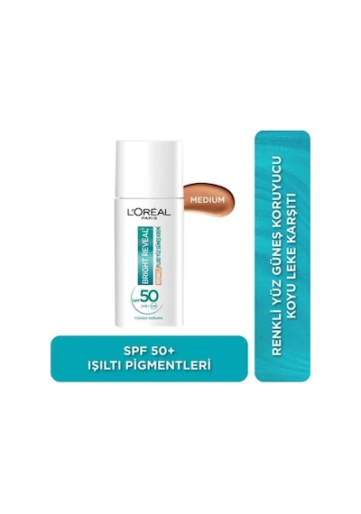 L'oréal Paris Bright Reveal Yüz Güneş Kremi Medium 50 Ml