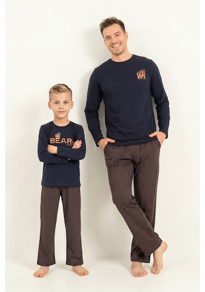 Arnetta Baba Oğul Bear Club Lacivert Uzun Kol Pijama Takım Ar3824-a-v1 Ar3824-a-v1
