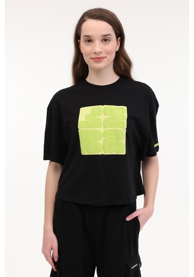 Lumberjack Wl Whıte 11ss9091 5fx Siyah Kadın Kısa Kol T-shirt SIYAH