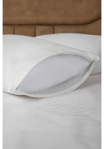 Cool Comfort Sıvı Geçirmez Yastık Koruyucu Soğuk Alez 6 Adet Beyaz Beyaz