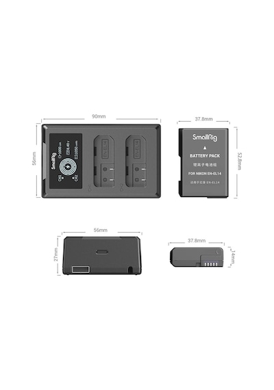 Smallrig 3819 En-el14 Batarya Ve Şarj Cihazı Kiti