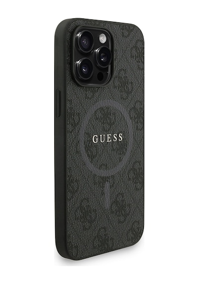 Apple Uyumlu iPhone 14 Pro Max Kılıf Guess Lisanslı M-safe Bilek Askı İpli Yazı Logolu Kapak Siyah