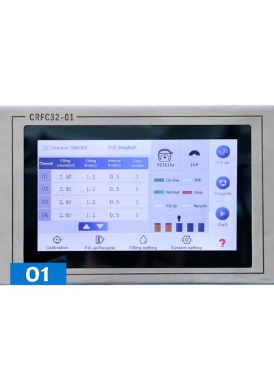Crfc32 Peristaltik Pompa Tüp Dolum Makinesi Dokunmatik Ekranı Bal Parfüm Sıvı Dolum Makineleri İçin
