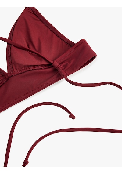 Koton Çapraz Askılı Bralet Bikini Üstü Bordo 6sak10015mm