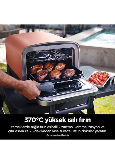 Ninja Woodfire 13 L Elektrikli Outdoor Fırın, Artisan Pizza Maker Ve BBQ Smoker