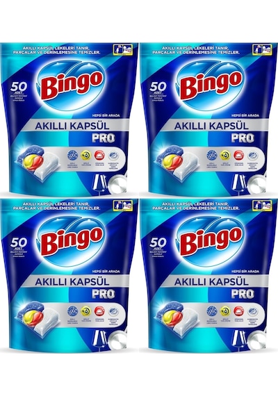 Bingo Akıllı Kapsül Pro Bulaşık Makinesideterjanı Tableti 200adet