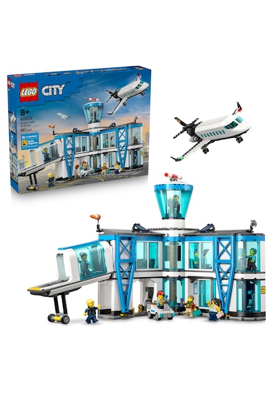 LEGO® City Havaalanı ve Uçak 60502 - 6 Yaş ve Üzeri Çocuklar İçin Yaratıcı Oyuncak Yapım Seti (887 Parça)