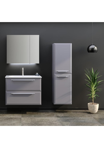 Orka Nuvola 80 Cm Mdf Gri Banyo Dolabı Takımı Ve Boy Dolabı Gri Orka Nuvola 80 Cm Mdf Gri Banyo Dolabı Takımı Ve Boy Dolabı Gri