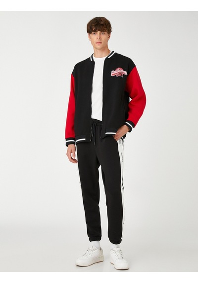 Koton Kolej Ceket Oversize Bomber Yaka Fermuarlı Basketbol Baskılı Siyah 3wam70276mk Siyah Koton Kolej Ceket Oversize Bomber Yaka Fermuarlı Basketbol Baskılı Siyah 3wam70276mk Siyah