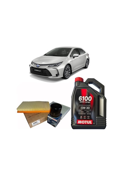 2019-2022 Toyota Corolla Benzinli Motorlar İçin Periyodik Bakım Seti Motul 5w 30 3'lü Filtre Seti+motor Yağı
