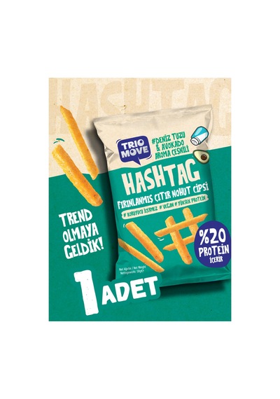 Hashtag Fırınlanmış Nohut Cipsi 6'lı Karışık Tanışma Paketi Trio Move
