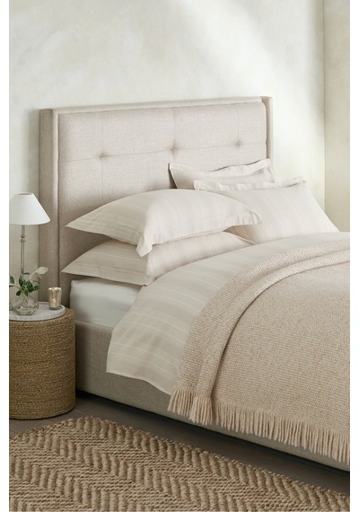 The White Company Lowell Battaniye, %100 Merino Yünü, 200 X 140 Cm Polyester Battaniye Bej