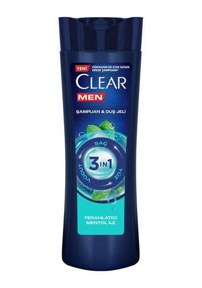 2 Adet Clear Men Şampuan Cool Sport Menthol 3 İn 1
