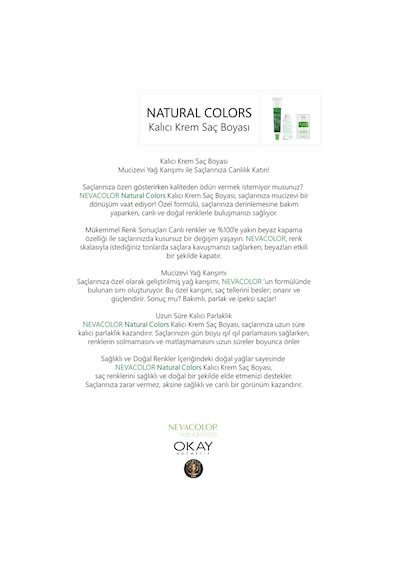 Natural Kalıcı Saç Boyası Seti 1 Siyah