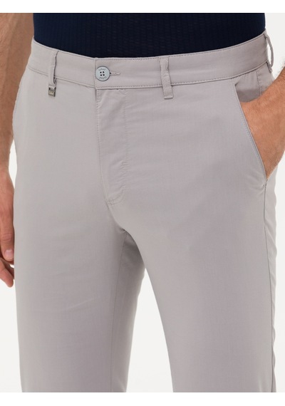 Cacharel Taş Carrot Fit Kanvas Pantolon Gri