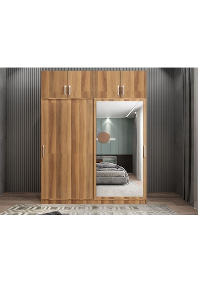 Porta Sürgü Kapaklı Dolap Gardırop Yüklüklü C 160 Cm Montaj Dahil