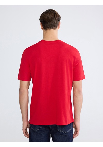Lcwaıkıkı Classic Kırmızı %100 Pamuk Regular Fit Basic Tişört
