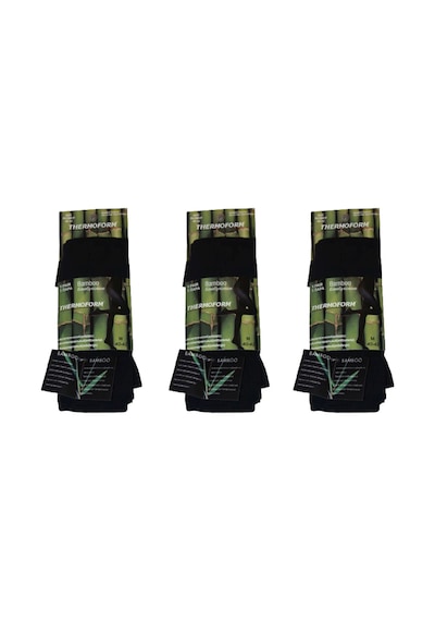 Thermoform Kadın Bambu Külotlu Çorap Siyah 3'lü Paket Renkli