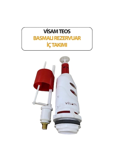 Teos Basmalı Klozet Rezervuar Iç Takımı Beyaz
