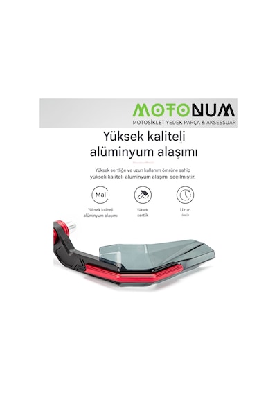 Arora Mojito 125 Manet Koruma Rüzgar Önleyici-kırmızı Detaylı-mkm01091