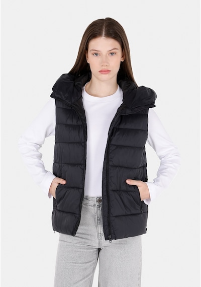 Colin's Colins Regular Fit Kapüşonlu Fermuarlı Astarlı Suya Dayanıklı Kadın Siyah Yelek Cl1072351 Cl1072351 Q1.v1 Blk Siyah