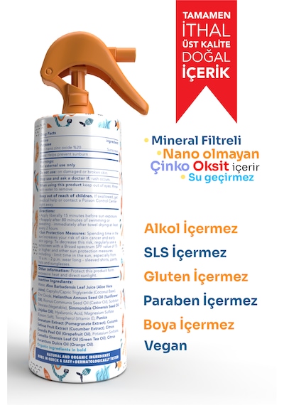 Babyton Bebek ve Çocuklar Için Doğal Güneş Koruyucu Sprey 200 ML