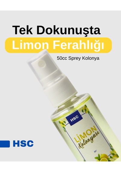 Limon Kolonyası 50cc Sprey Ferahlatıcı & Hijyenik Taşınabilir Kolonya