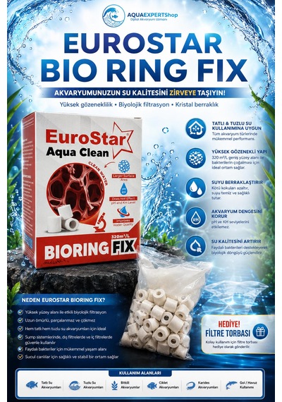 Akvaryum Filtre Malzemesi - Bio Glass Ring 500 Ml - Yüksek Gözenekli Seramik - File Hediyeli - Üstün Bakteri Tutma Performansı