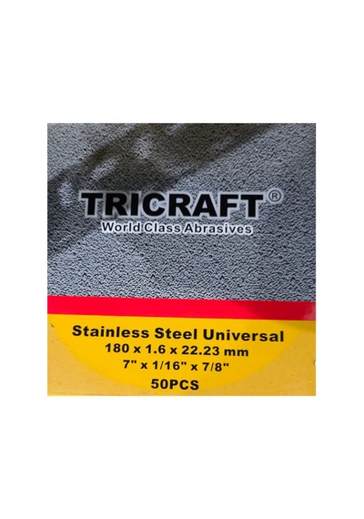 Tricraft Metal Kesici Taş 50 Adet 180x1.6x22.23 Mm