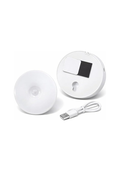 2 Li Set Sensörlü Led Kabin Işığı Gece Lambası 1,5w 4000k Doğal Beyaz 150 Lümen Usb Şar