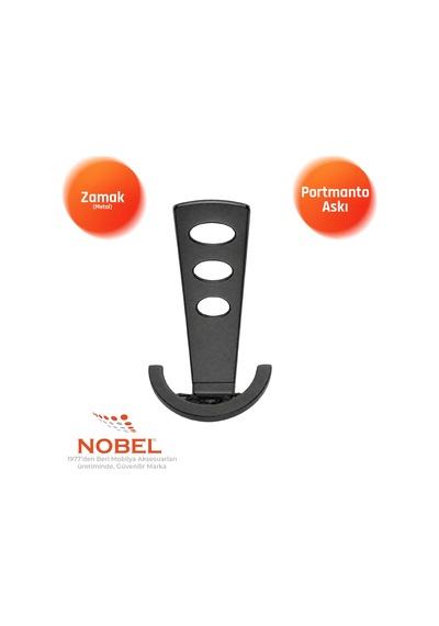 Bemol Lüks Portmanto Askı, Metal, Vestiyer Askı, 185 Gr, Dolap Askılık, Duvar Askılığı, Mat Siyah Vidalı
