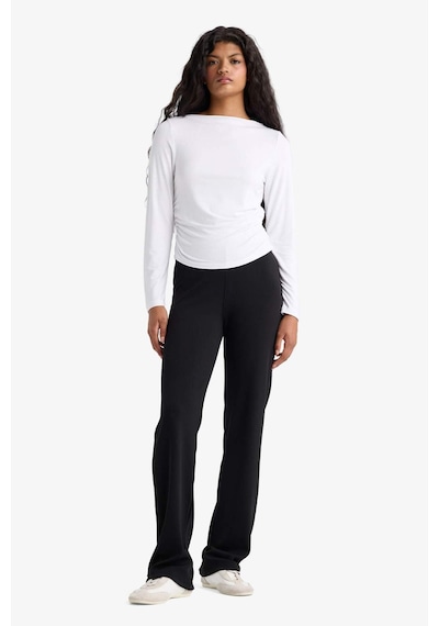 Defacto Flare Fit Geniş Paça Termal Tayt F2545AX25AU Siyah
