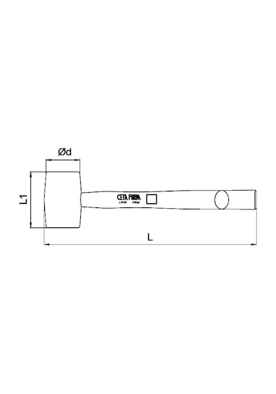 Ceta Form L16-50 Lastik Tokmak (50 Mm)