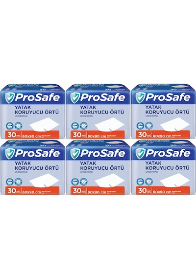 Prosafe Hasta Alt Açma Yatak Koruyucu Örtü 60 90cm 180 Adet 6pk 30