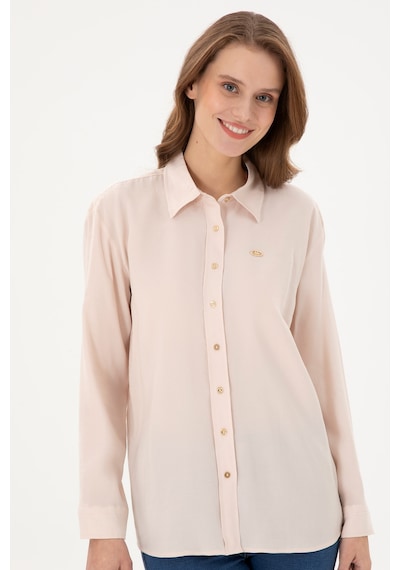 U.s. Polo Assn. Kadın Taş Gömlek Desenli 50289849-vr049 Taş